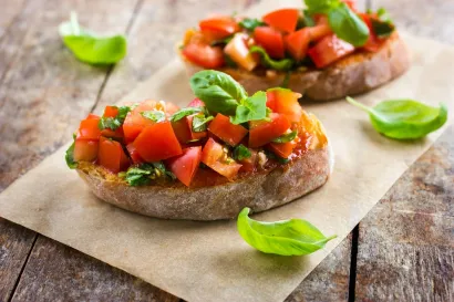 Bruschetta à la Tomate et au Basilic